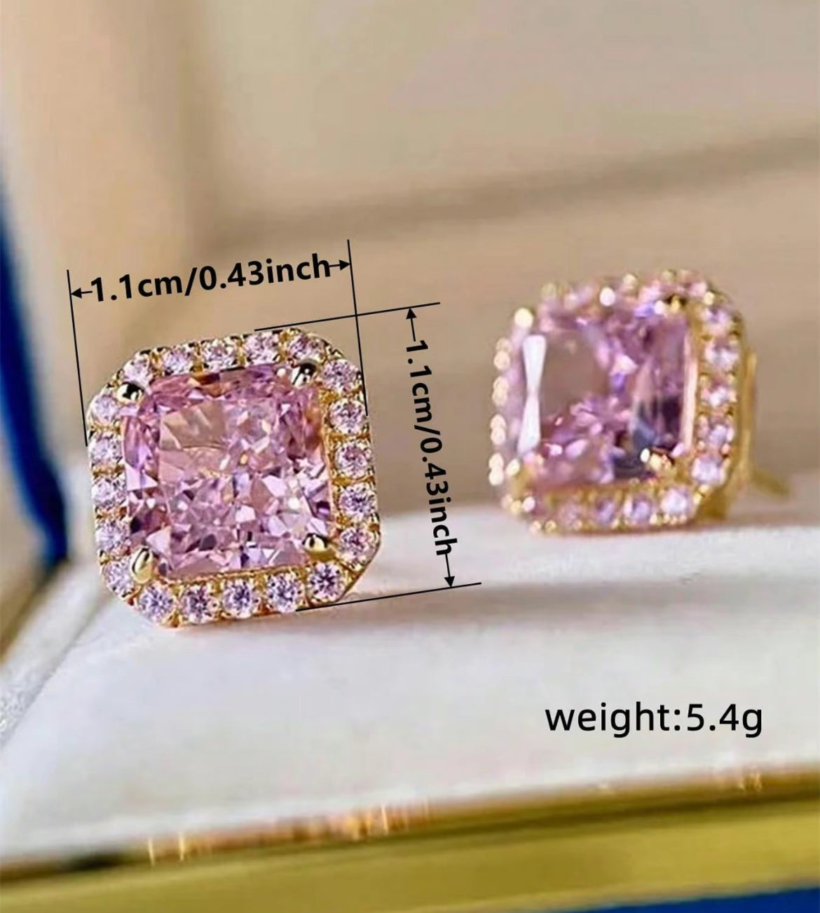 Fashion Elegant Rhinestone Decorated Stud Earrings
