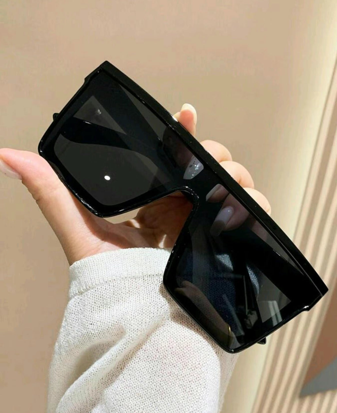 1 Pair Simple Trendy Flat Top Sunglasses