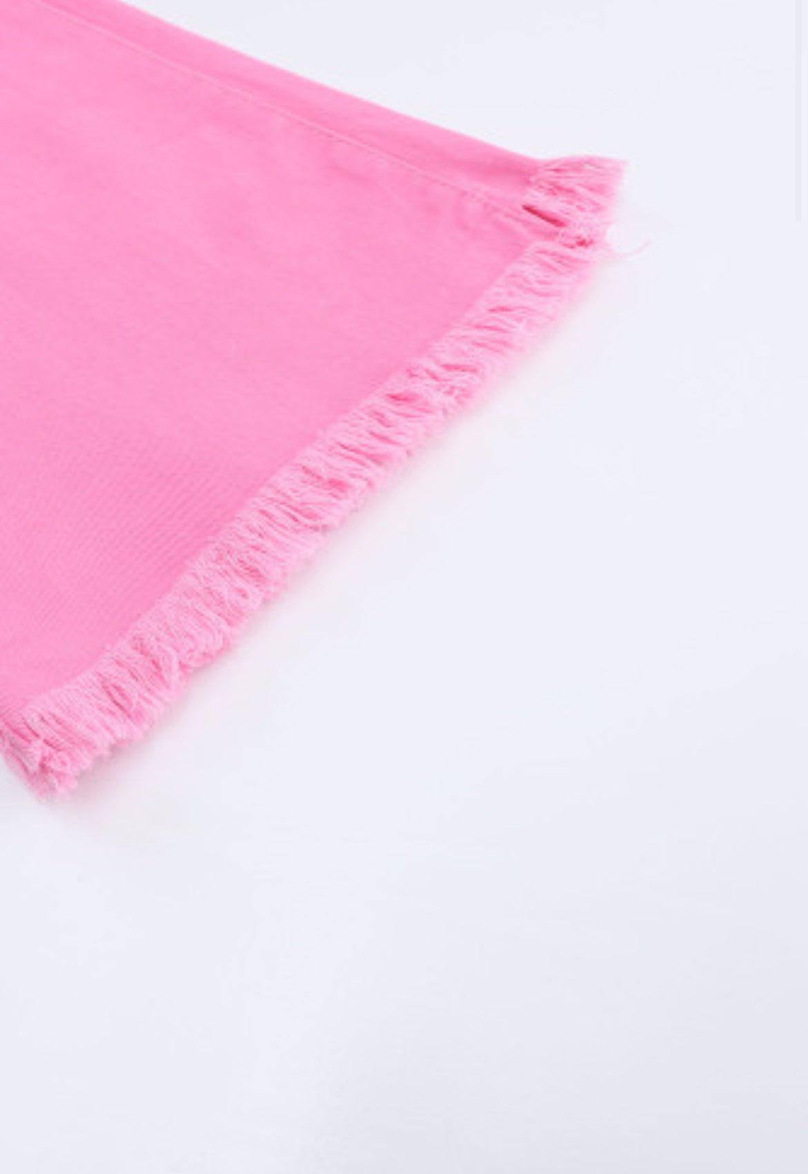 Pink Vintage High Waist Flare Leg Ripped Raw Hem Jeans