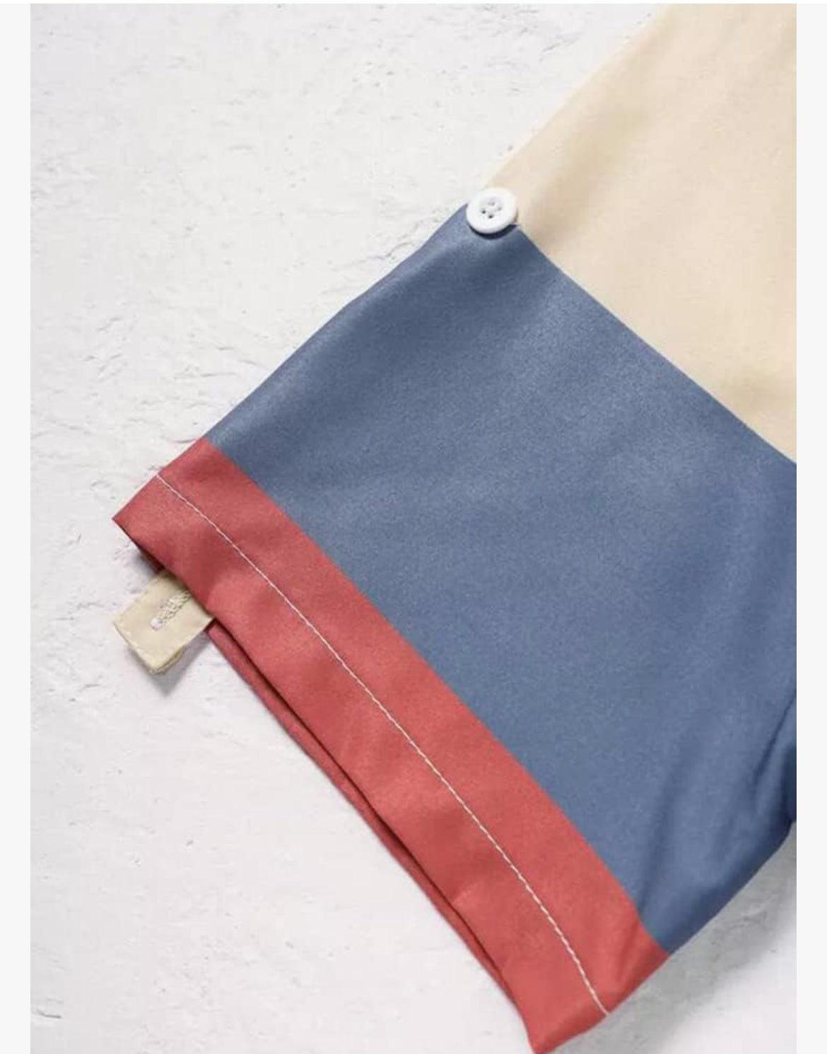 Color Block Button Tab Sleeve Mini Dress with Pocket for Woman Sexy V neck Striped Dress