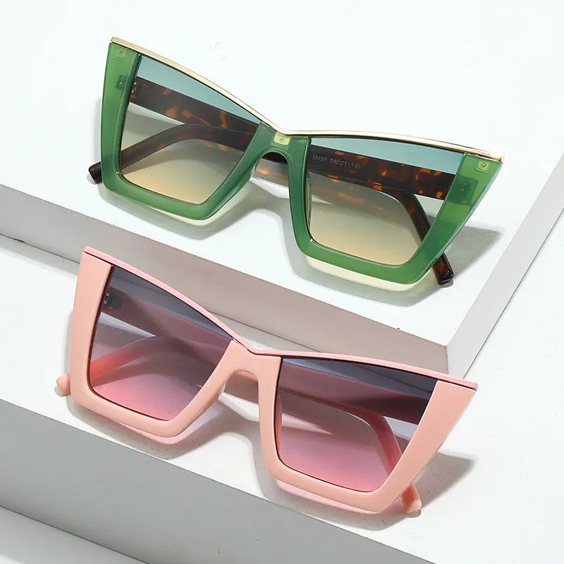 Women Fashion Cat Eye Large Frame Sunglasses
